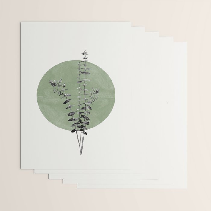 Flowers And Green Moon Wrapping Paper Gallery Image 3