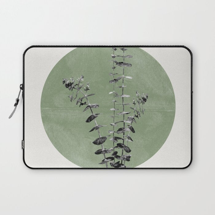 Flowers And Green Moon Laptop Sleeve Gallery Image 1