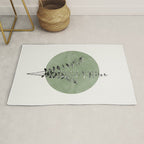 Flowers And Green Moon Rug Gallery Image 1