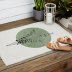 Flowers And Green Moon Outdoor Rug Gallery Image 2