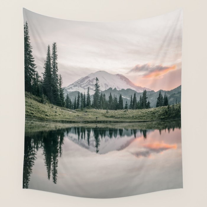 Mount Rainier Washington Wall Tapestry Gallery Image 1