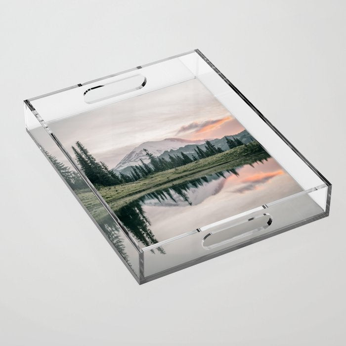 Mount Rainier Washington Acrylic Tray Gallery Image 1