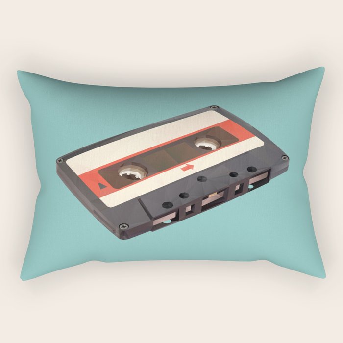 Cassette Tape Polygon Art Rectangular Pillow Gallery Image 1