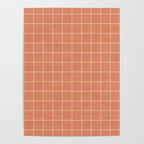 Small Grid Pattern - Coral Poster Gallery Image 4