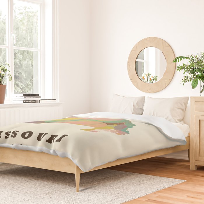 Missouri state map modern Duvet Cover Gallery Image 2