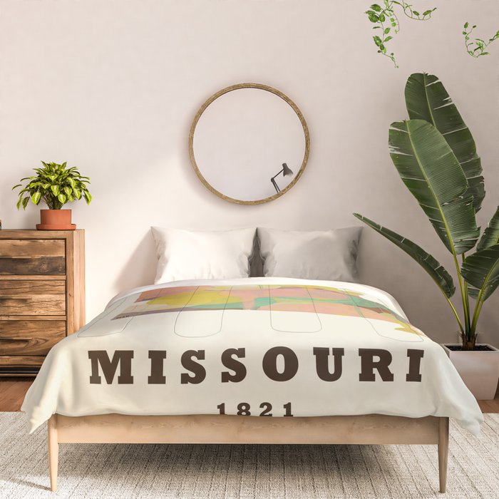 Missouri state map modern Comforter Gallery Image 3