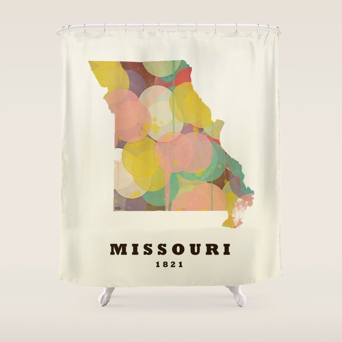 Missouri state map modern Shower Curtain Gallery Image 1
