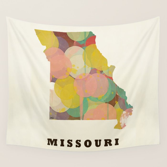 Missouri state map modern Wall Tapestry Gallery Image 4