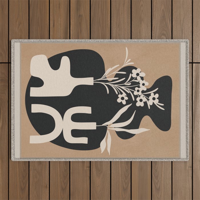 Abstract Blooms 6 Outdoor Rug Gallery Image 1