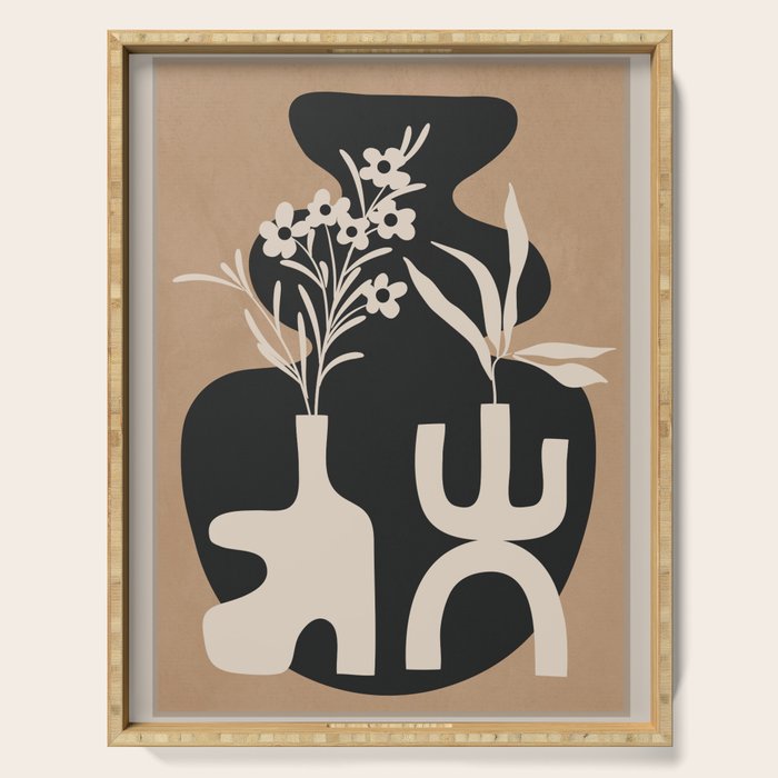 Abstract Blooms 6 Serving Tray Gallery Image 1