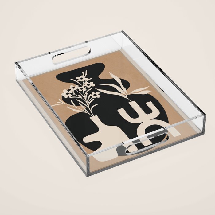 Abstract Blooms 6 Acrylic Tray Gallery Image 1