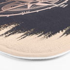 Rose Gold Compass Forest Bath Mat Gallery Image 3
