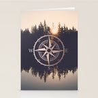 Rose Gold Compass Forest Stationery Card Gallery Image 2