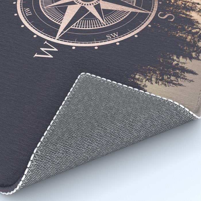 Rose Gold Compass Forest Rug Gallery Image 4