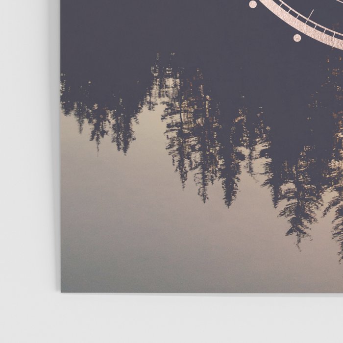 Rose Gold Compass Forest Poster Gallery Image 3