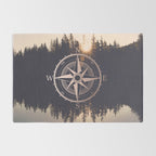 Rose Gold Compass Forest Rug Gallery Image 2