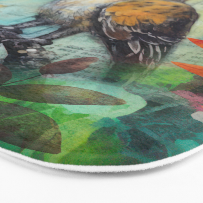 Colorful Owl Forest Garden Indian Summer Flora And Wildlife Bath Mat Gallery Image 3