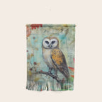 Colorful Owl Forest Garden Indian Summer Flora And Wildlife Wall Hanging Gallery Image 1