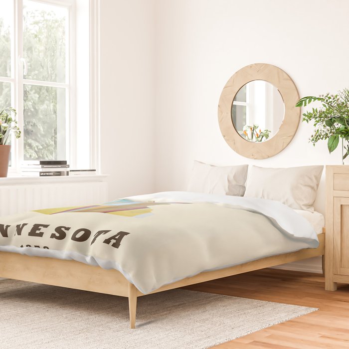 Minnesota state map modern Duvet Cover Gallery Image 2