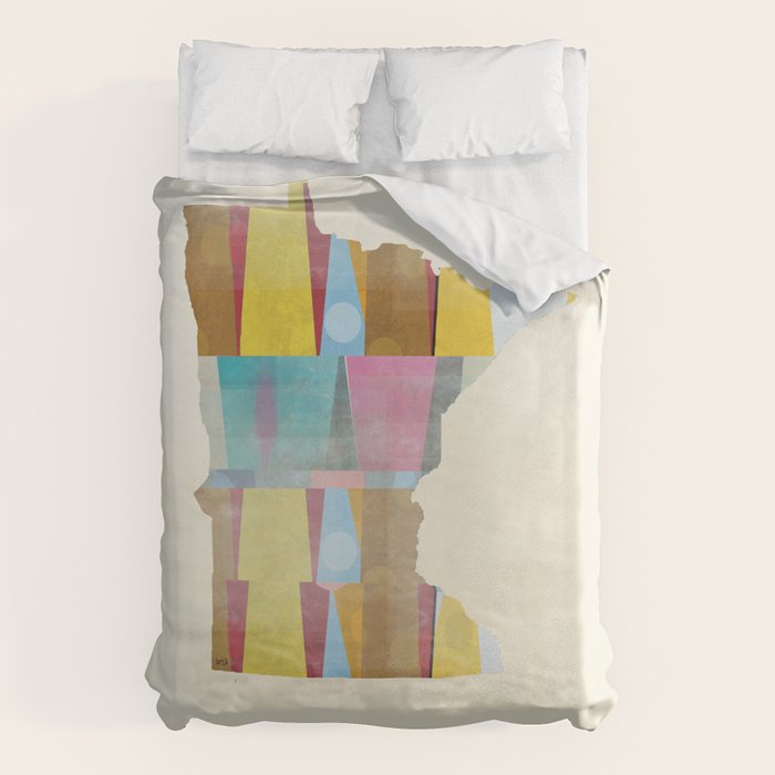 Minnesota state map modern Duvet Cover Gallery Image 6