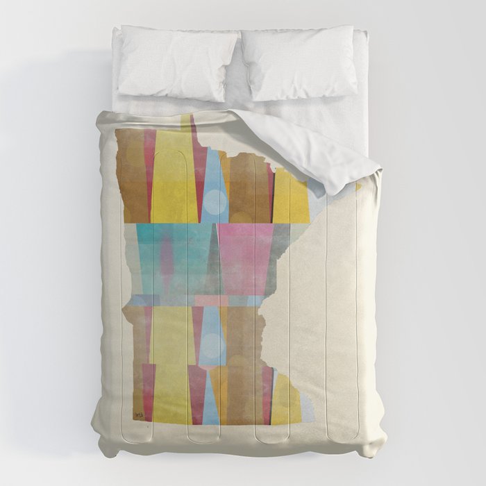 Minnesota state map modern Comforter Gallery Image 6