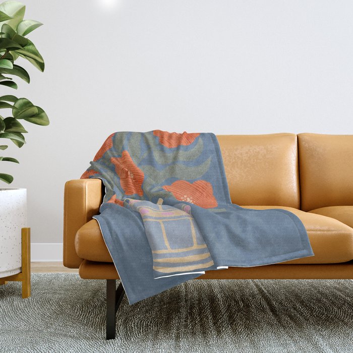 Flowers In A Vase Throw Blanket Gallery Image 1