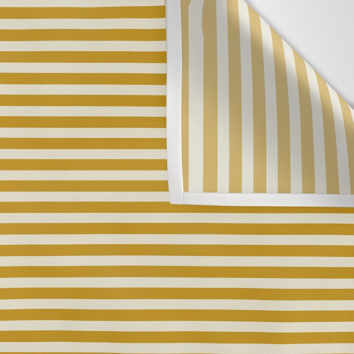 Narrow Stripes in Mustard Ochre and Cream Wall Tapestry Gallery Image 3