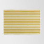 Narrow Stripes in Mustard Ochre and Cream Rug Gallery Image 2