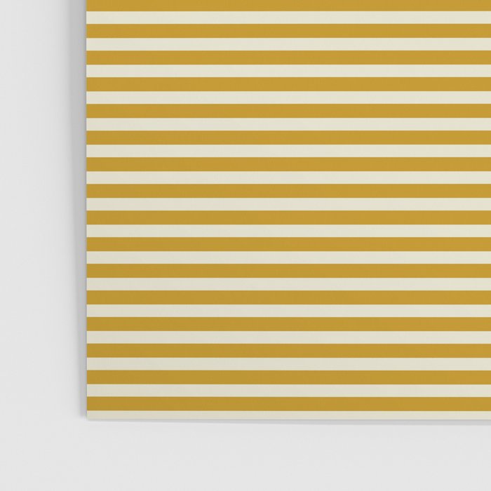Narrow Stripes in Mustard Ochre and Cream Poster Gallery Image 3