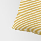 Narrow Stripes in Mustard Ochre and Cream Pillow Sham Gallery Image 4