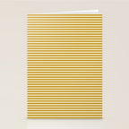 Narrow Stripes in Mustard Ochre and Cream Stationery Card Gallery Image 2