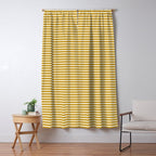 Narrow Stripes in Mustard Ochre and Cream Window Curtain Gallery Image 5