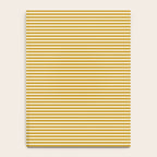 Narrow Stripes in Mustard Ochre and Cream Notebook Gallery Image 4