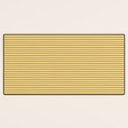 Narrow Stripes in Mustard Ochre and Cream Desk Mat Gallery Image 3