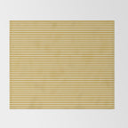 Narrow Stripes in Mustard Ochre and Cream Throw Blanket Gallery Image 2