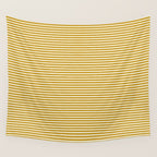 Narrow Stripes in Mustard Ochre and Cream Wall Tapestry Gallery Image 4