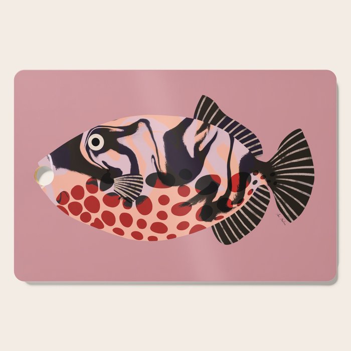 Tropical Fish with Red Polka Dots Cutting Board Gallery Image 1