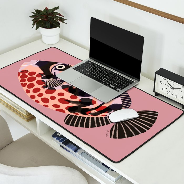 Tropical Fish with Red Polka Dots Desk Mat Gallery Image 2