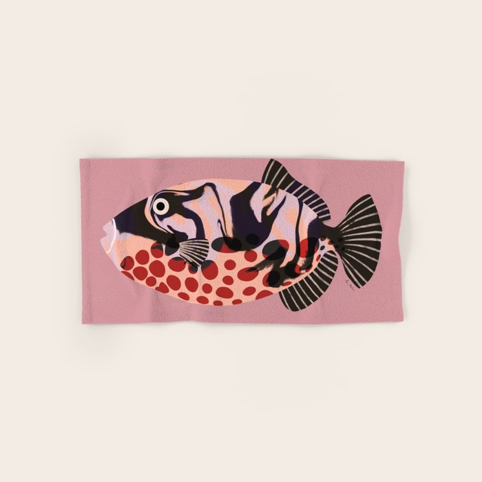 Tropical Fish with Red Polka Dots Bath Towel Gallery Image 1
