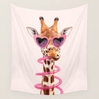THIRSTY GIRAFFE Wall Tapestry Gallery Image 4