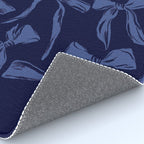 Blue bow pattern with dark background Rug Gallery Image 4