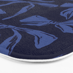 Blue bow pattern with dark background Bath Mat Gallery Image 3