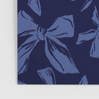 Blue bow pattern with dark background Poster Gallery Image 3