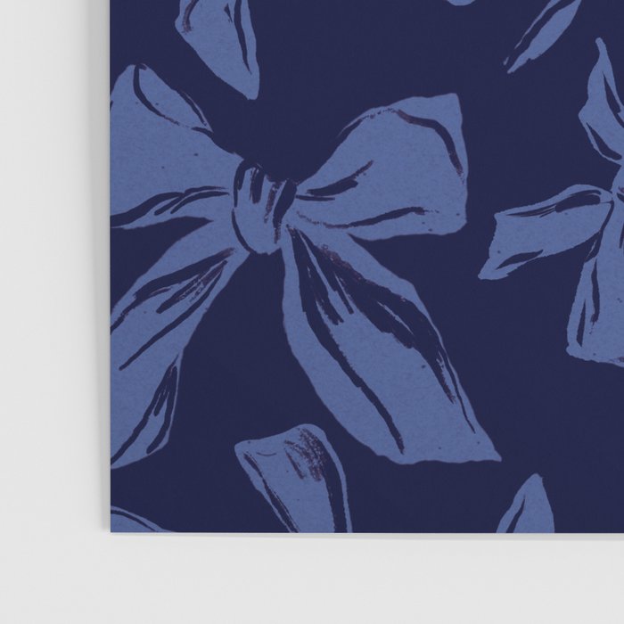 Blue bow pattern with dark background Poster Gallery Image 3