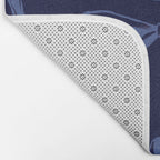 Blue bow pattern with dark background Bath Mat Gallery Image 2
