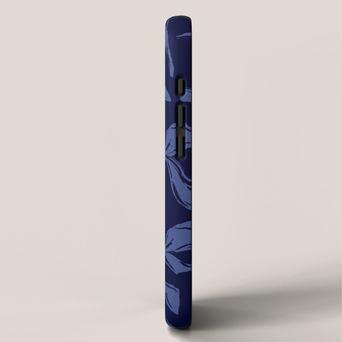 Blue bow pattern with dark background iPhone Case Gallery Image 2