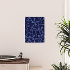 Blue bow pattern with dark background Poster Gallery Image 2