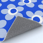 Blue Maisie Flowers Cheerful Floral Pattern in Royal Blue and Light Blue Rug Gallery Image 4