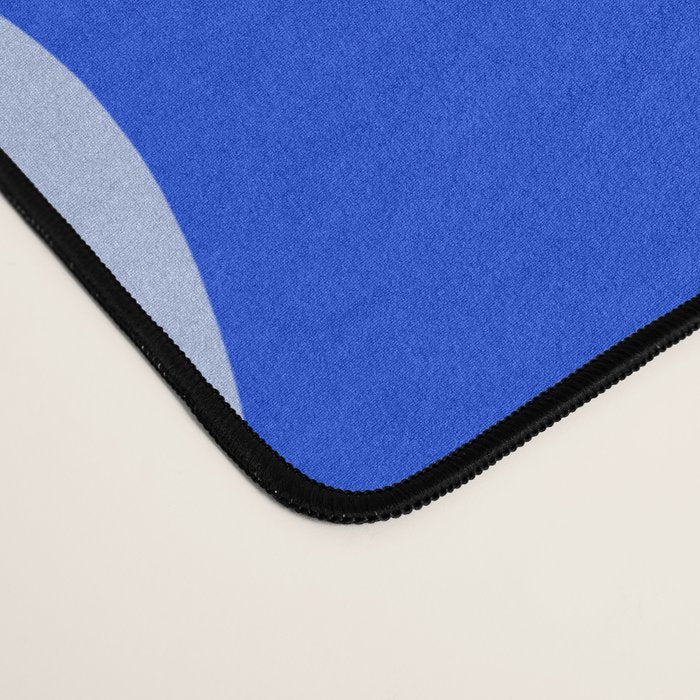 Blue Maisie Flowers Cheerful Floral Pattern in Royal Blue and Light Blue Desk Mat Gallery Image 4