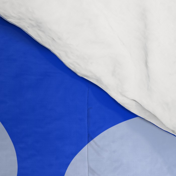 Blue Maisie Flowers Cheerful Floral Pattern in Royal Blue and Light Blue Comforter Gallery Image 4